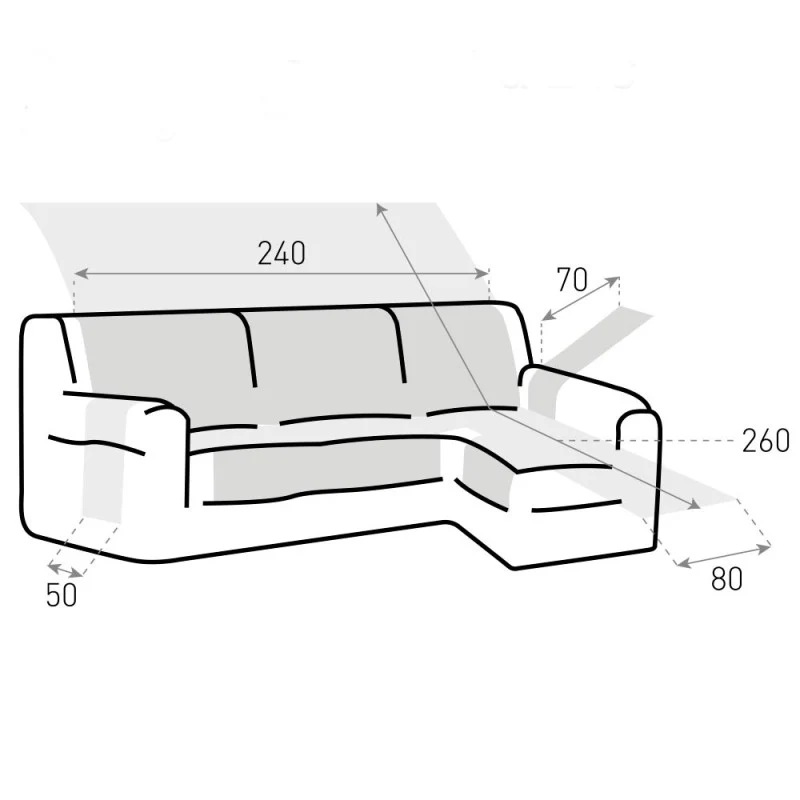 Couvre-Canapé Chaise Longue Dry Protect