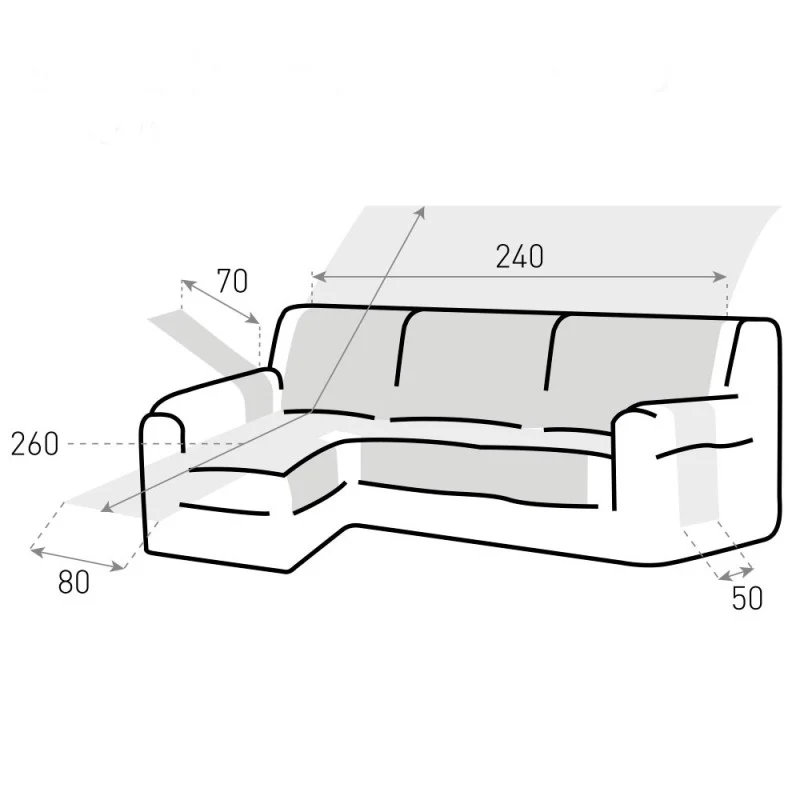 Couvre-Canapé Chaise Longue Dry Protect