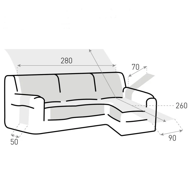 Couvre-Canapé Chaise Longue Dry Protect