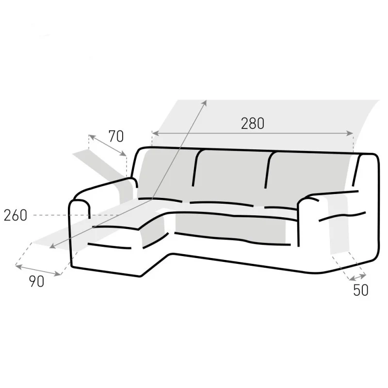 Couvre-Canapé Chaise Longue Dry Protect