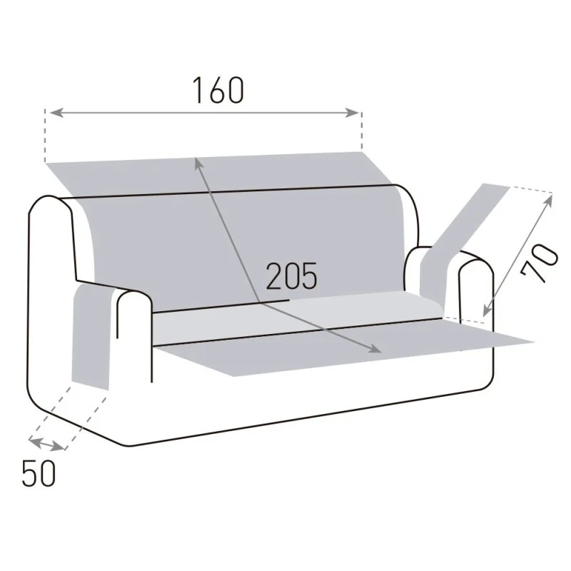 Couvre Canapé Matelassé Réversible Dry Protect