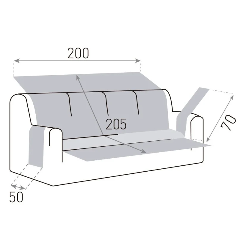 Couvre Canapé Matelassé Réversible Dry Protect