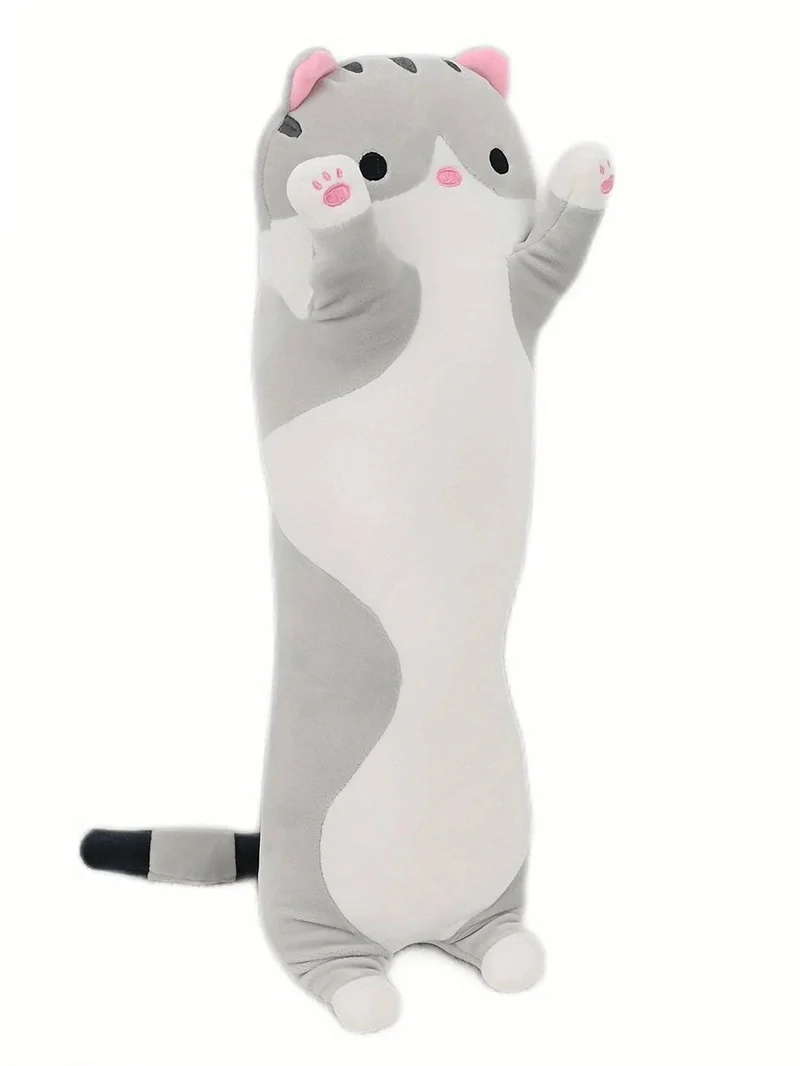 Coussin peluche chat