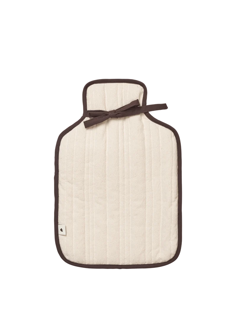 Vari Hot Water Bottle Cover - Natural/Dark Chocolate