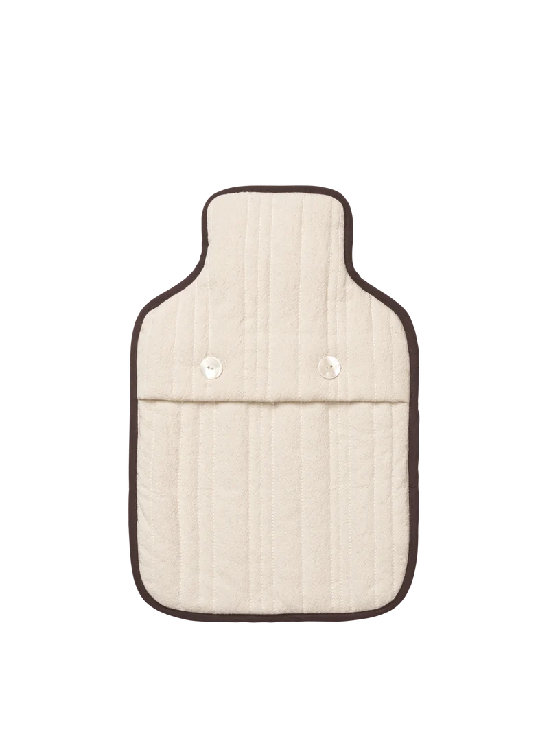 Vari Hot Water Bottle Cover - Natural/Dark Chocolate