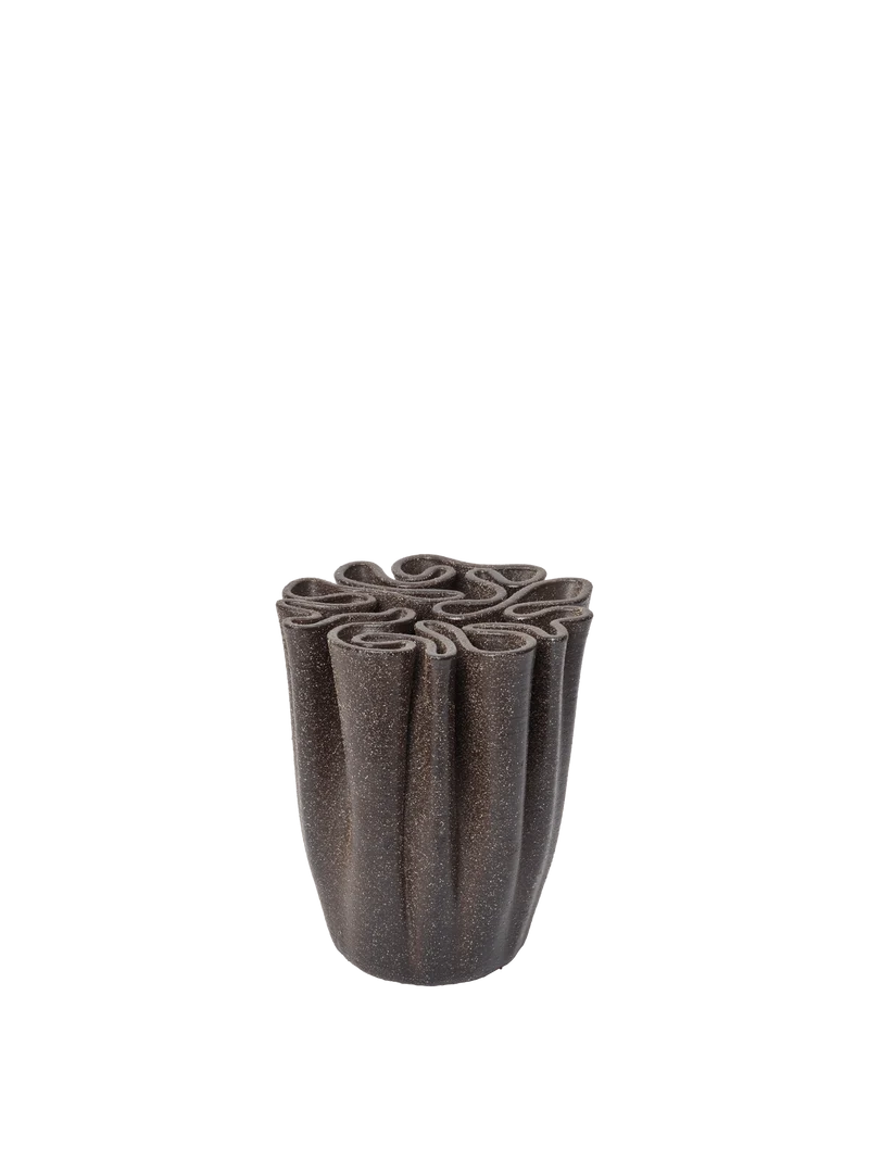 Dedali Vase - Medium - Dark Brown