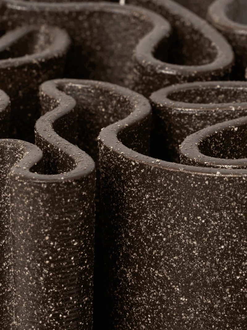 Dedali Vase - Medium - Dark Brown