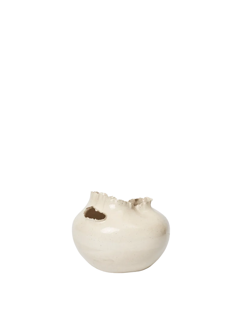 Tereo Round Vase - Off-White Speckle