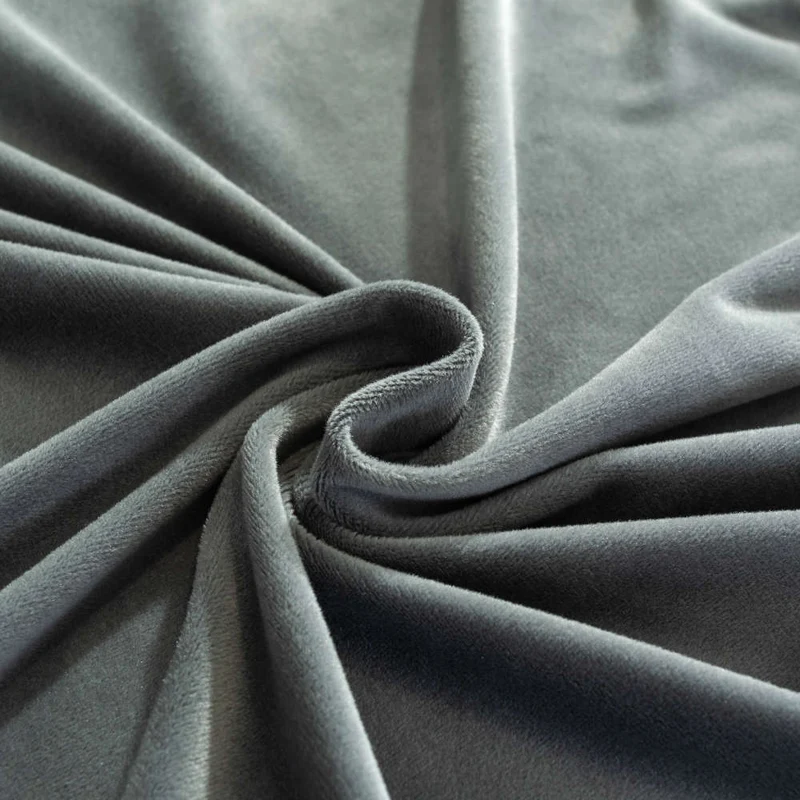 Housse de Canapé d'Angle Velours Gris clair