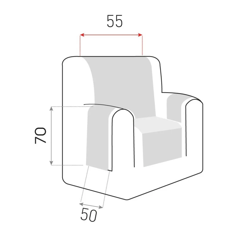 Housse de fauteuil antidérapante Coral