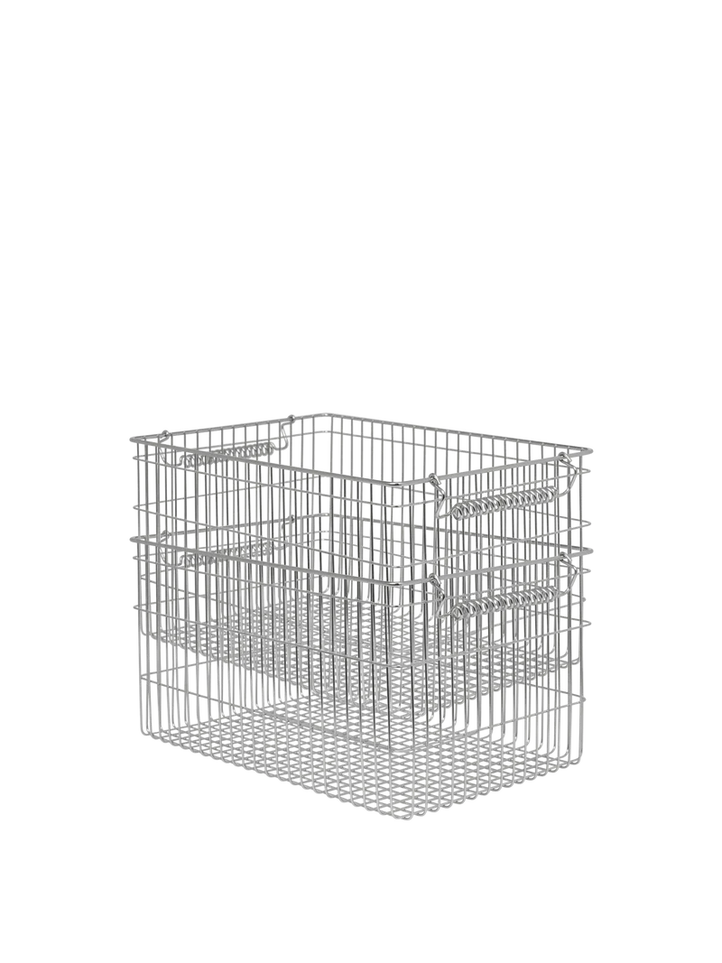 Cala Stackable Baskets - Set of 2 - Stainless Steel