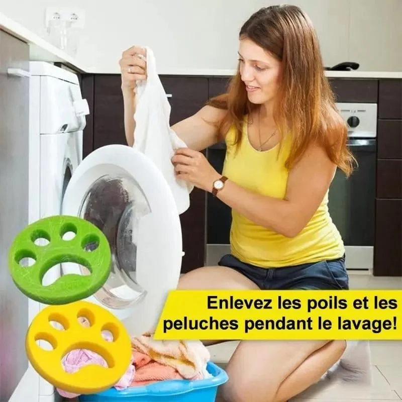 Attrape-poils en silicone pour machine à laver