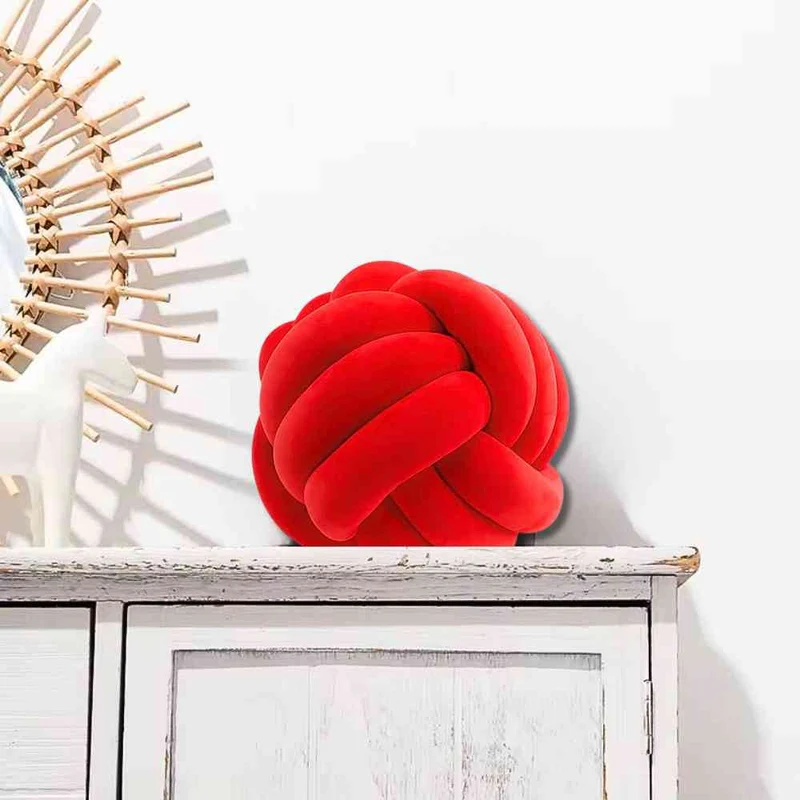 Coussin Noeud Rouge