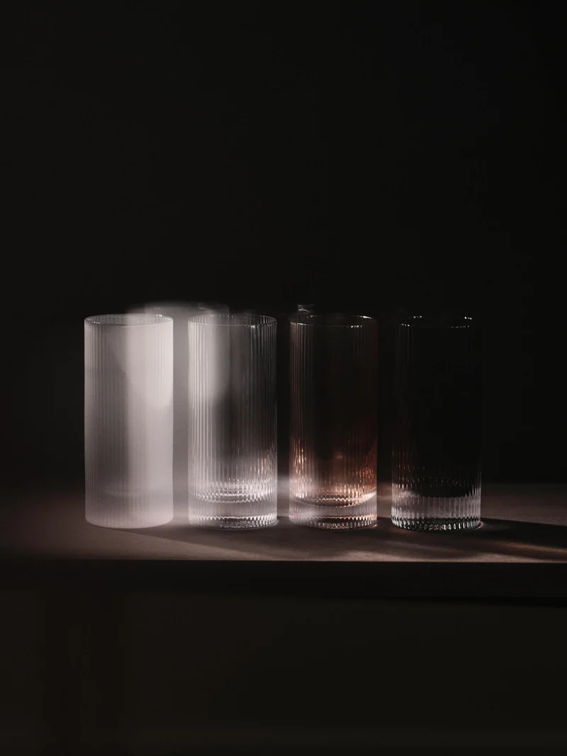 Ripple Highball Glasses - Set of 2 - Clear