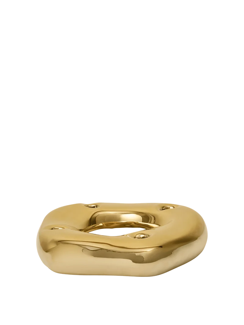 Bellure Ring Candle Holder - Brass Finish