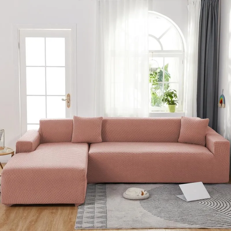 Housse de Canapé d'Angle Microfibre Rose