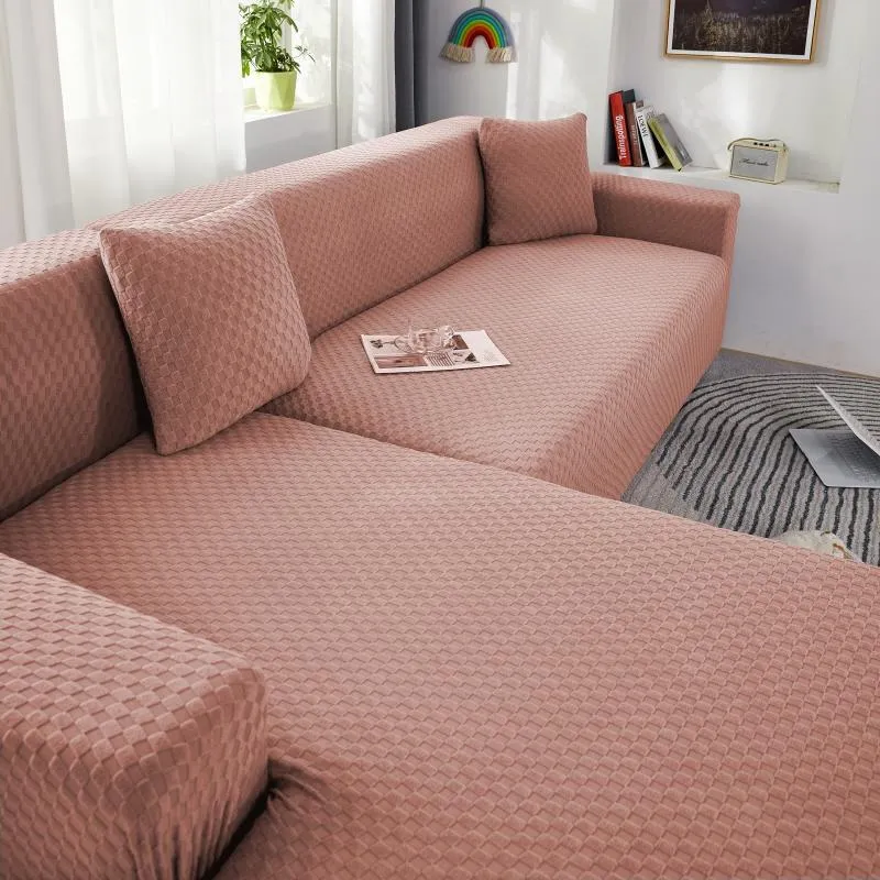 Housse de Canapé d'Angle Microfibre Rose