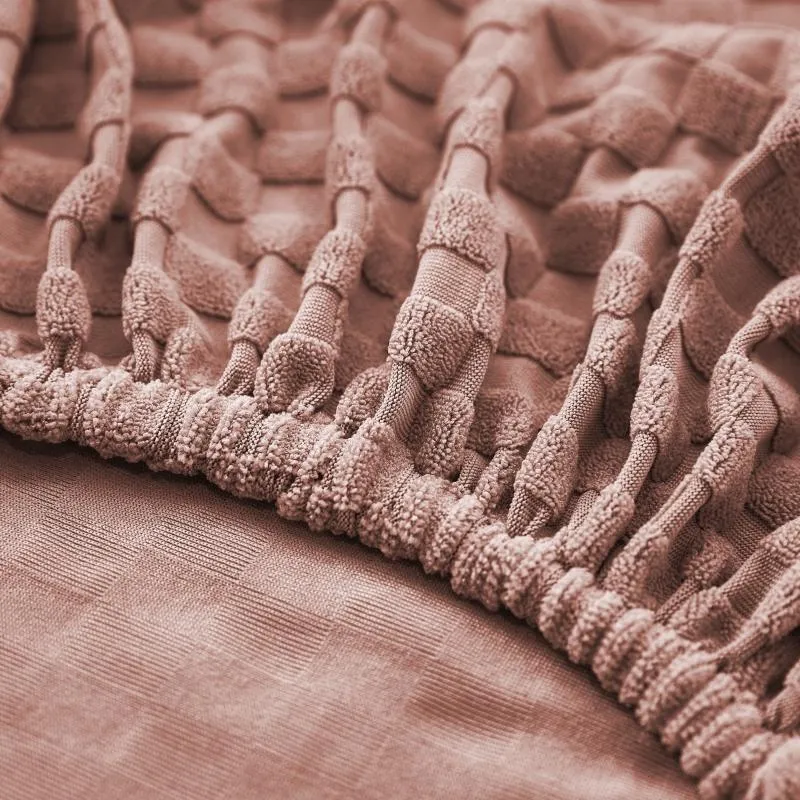 Housse de Canapé d'Angle Microfibre Rose