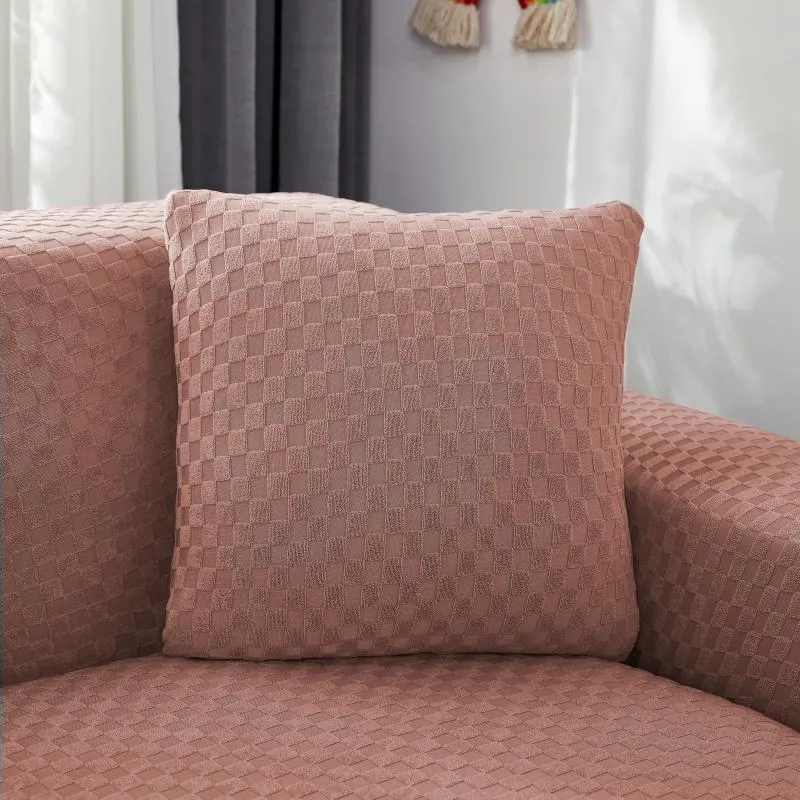 Housse de Canapé d'Angle Microfibre Rose