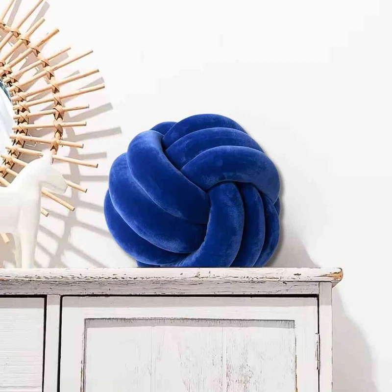 Coussin Noeud Bleu marine