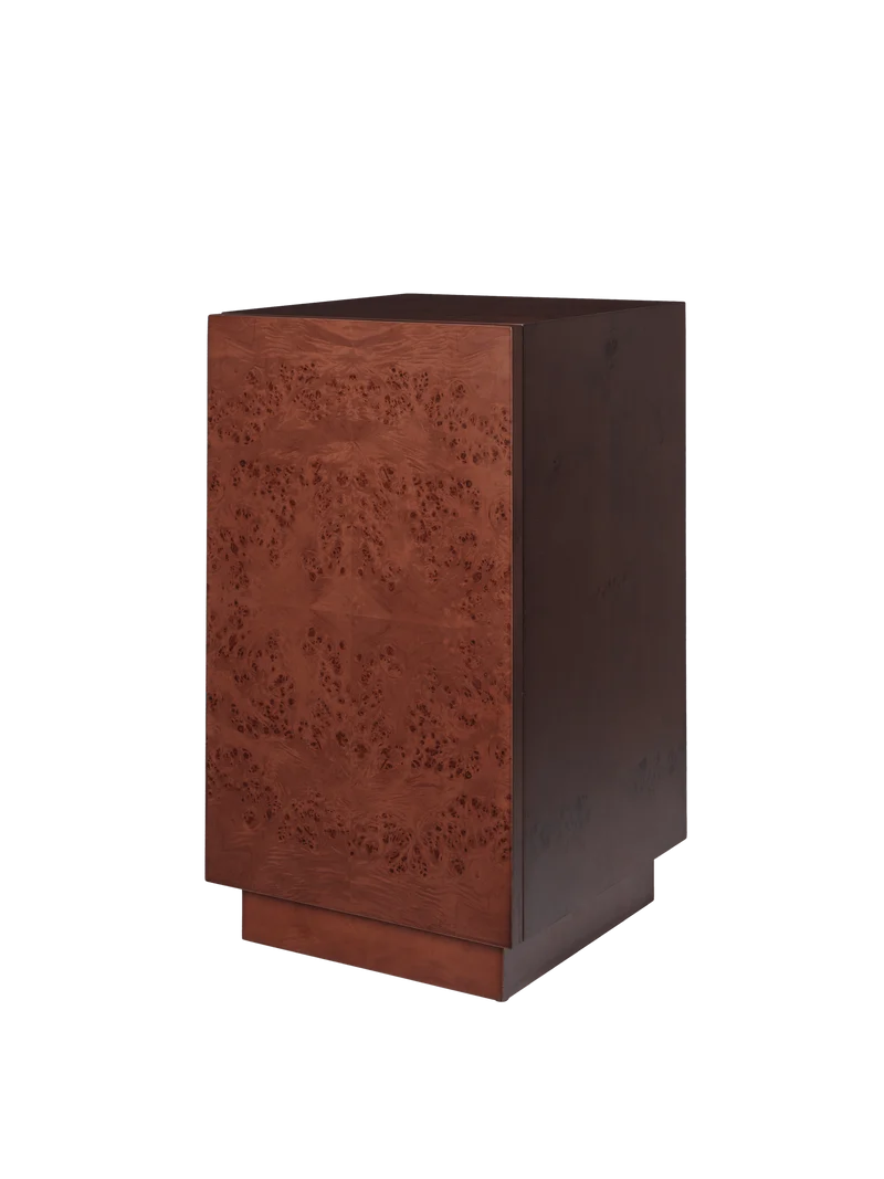 Burl Side Table - Dark Stained Burl