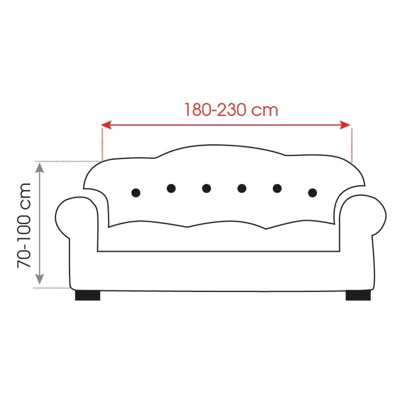 Housse de Canapé Super-Élastique Chesterfield Mila
