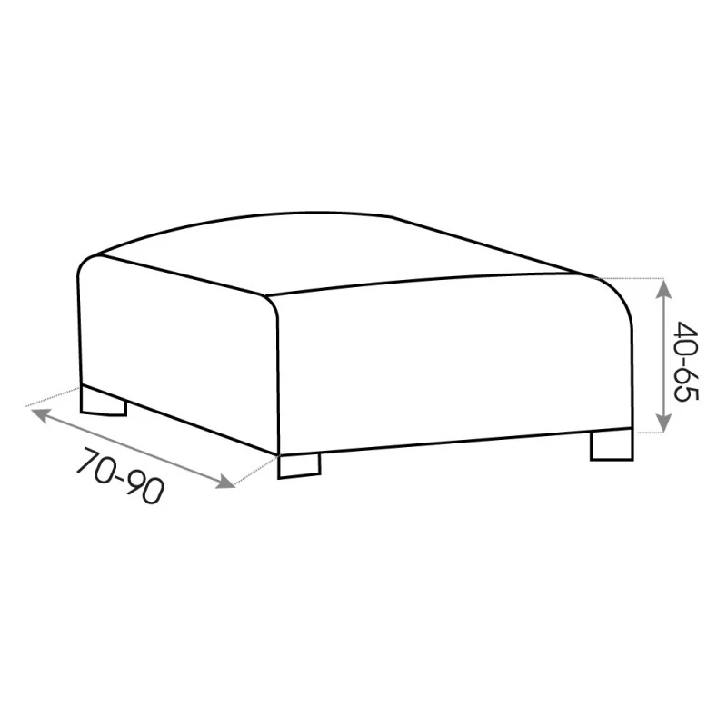 Housse Super Extensible Pouf Mila