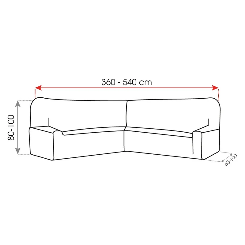Housse Canapé D'Angle Super Extensible Mila