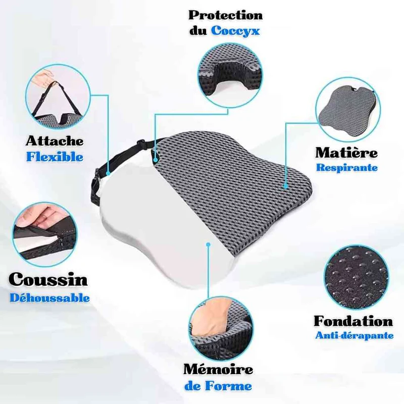 Coussin Anti-Escarre Fauteuil Roulant gris