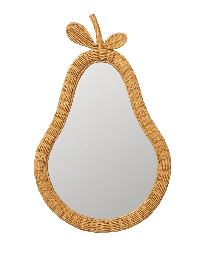 Pear Braided Mirror - Natural