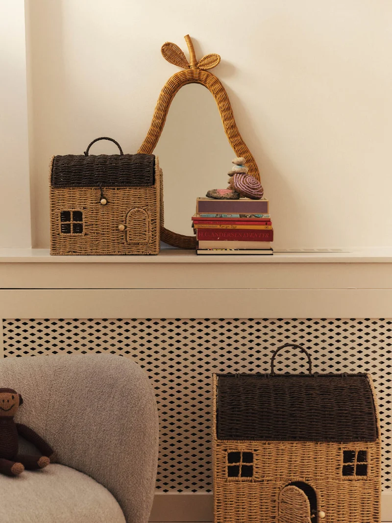 Pear Braided Mirror - Natural