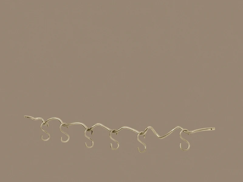 Curvature Hanging Rail - Brass