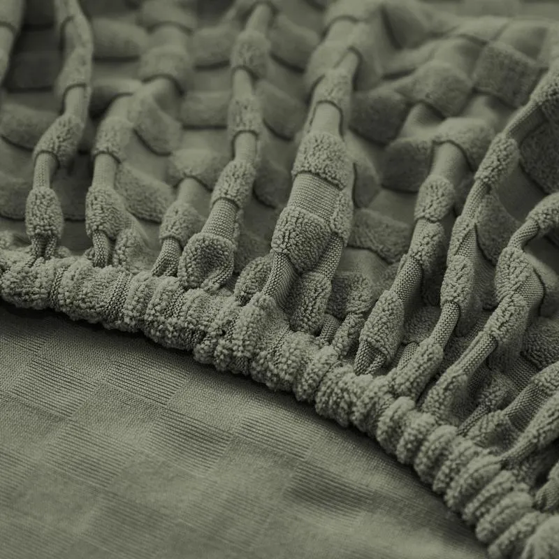 Housse de Canapé d'Angle Microfibre Kaki