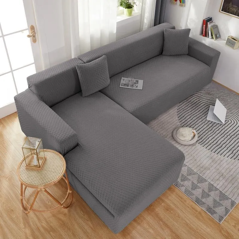 Housse de Canapé d'Angle Microfibre Gris Anthracite