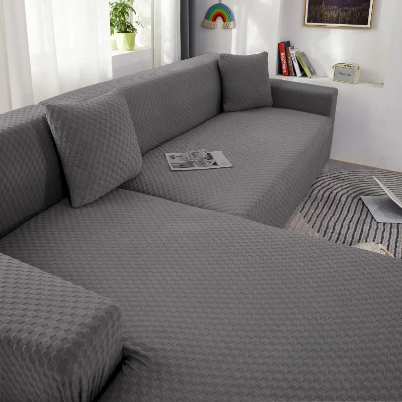 Housse de Canapé d'Angle Microfibre Gris Anthracite