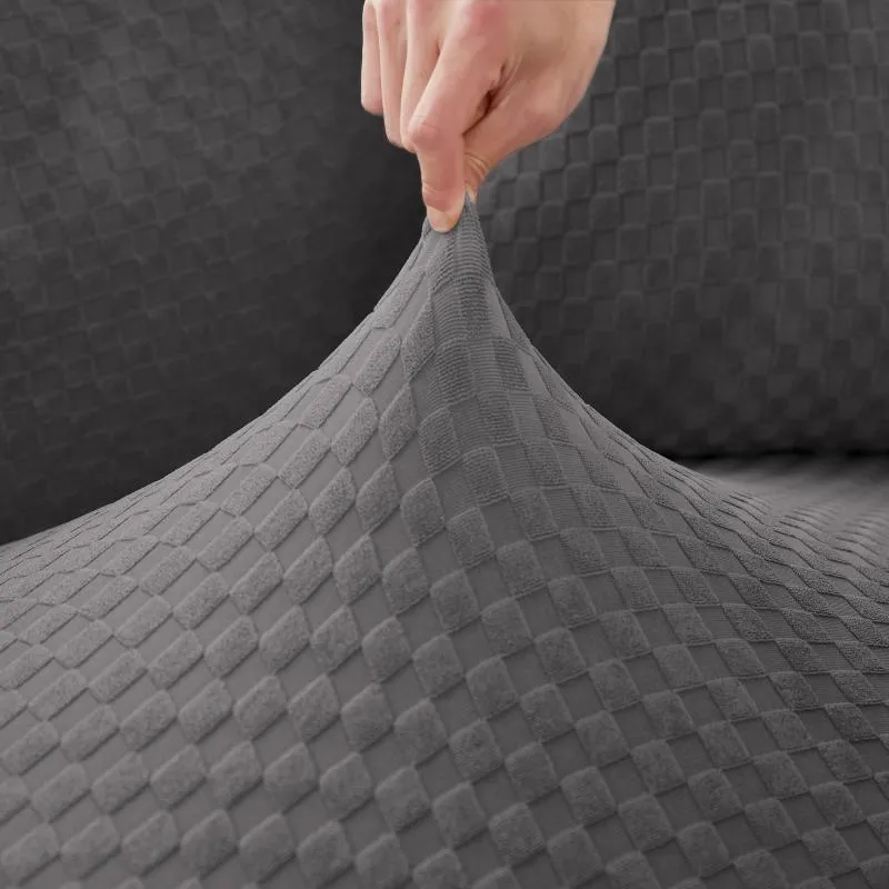 Housse de Canapé d'Angle Microfibre Gris Anthracite