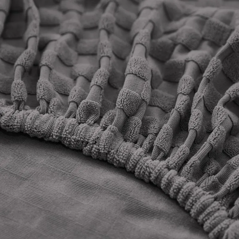 Housse de Canapé d'Angle Microfibre Gris Anthracite