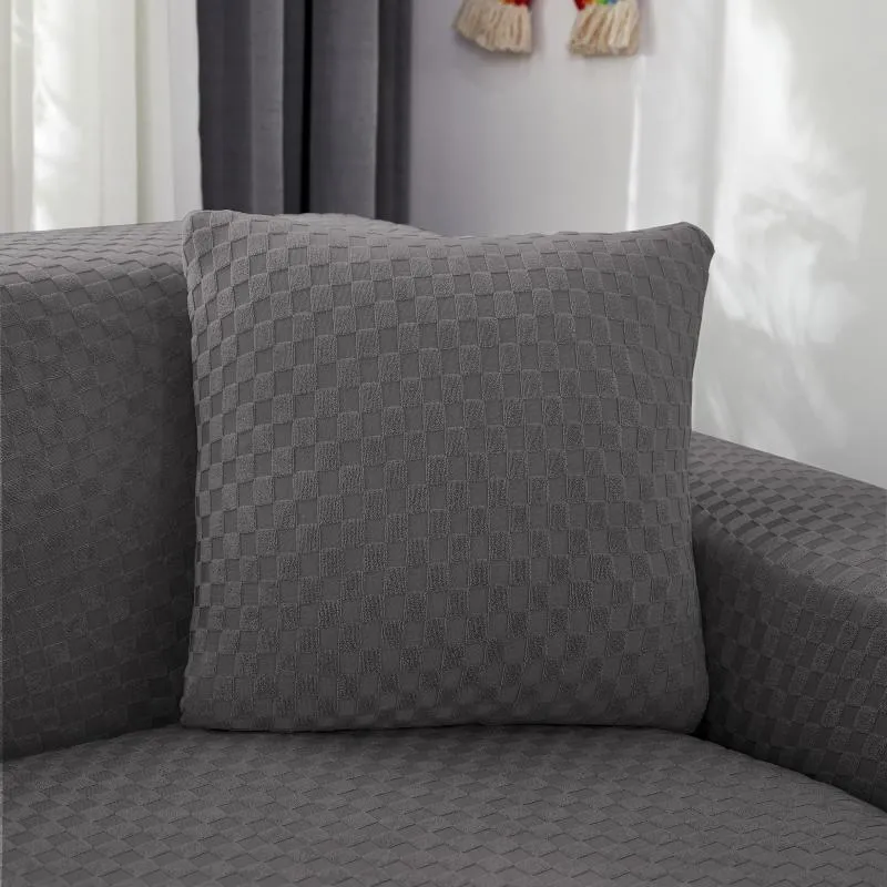 Housse de Canapé d'Angle Microfibre Gris Anthracite