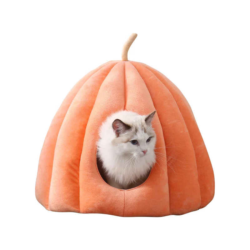 Coussin citrouille chat