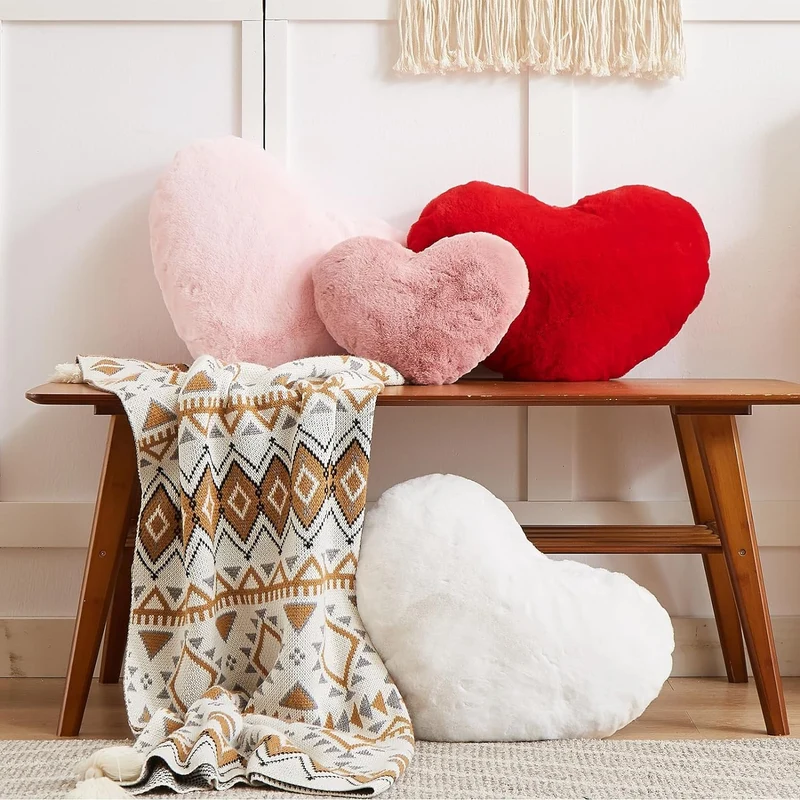 Coussin coeur rouge