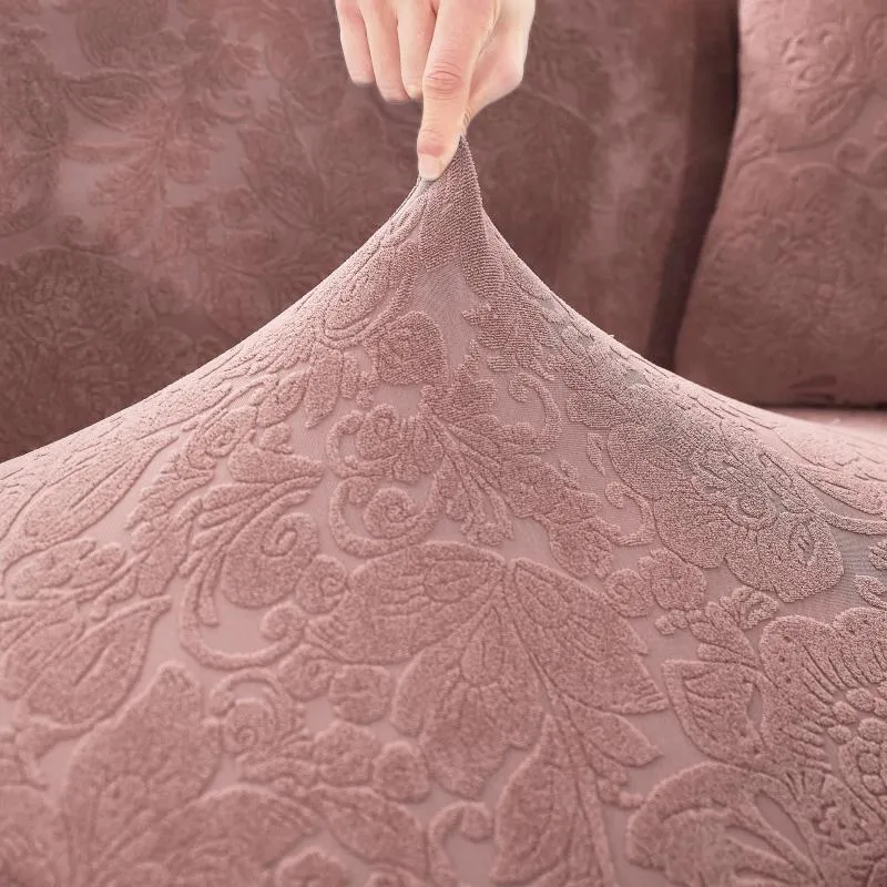 Housse de Canapé d'Angle Fleur Rose