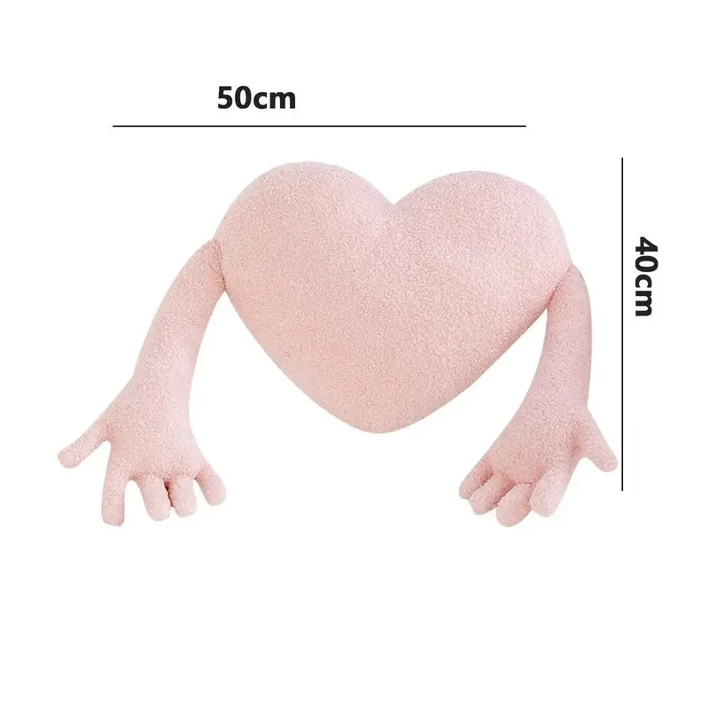 Coussin coeur avec bras
