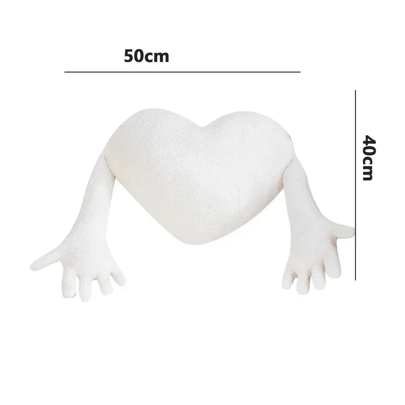 Coussin coeur avec bras