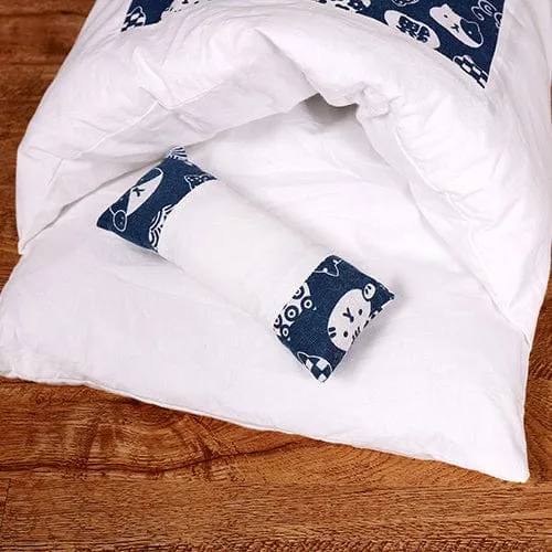 Lit douillet semi-fermé pour chat et petits animaux