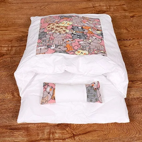 Lit douillet semi-fermé pour chat et petits animaux