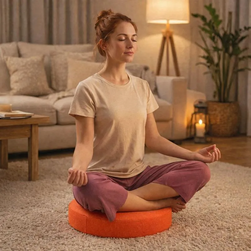 Coussin Yoga d'Assise Orange !