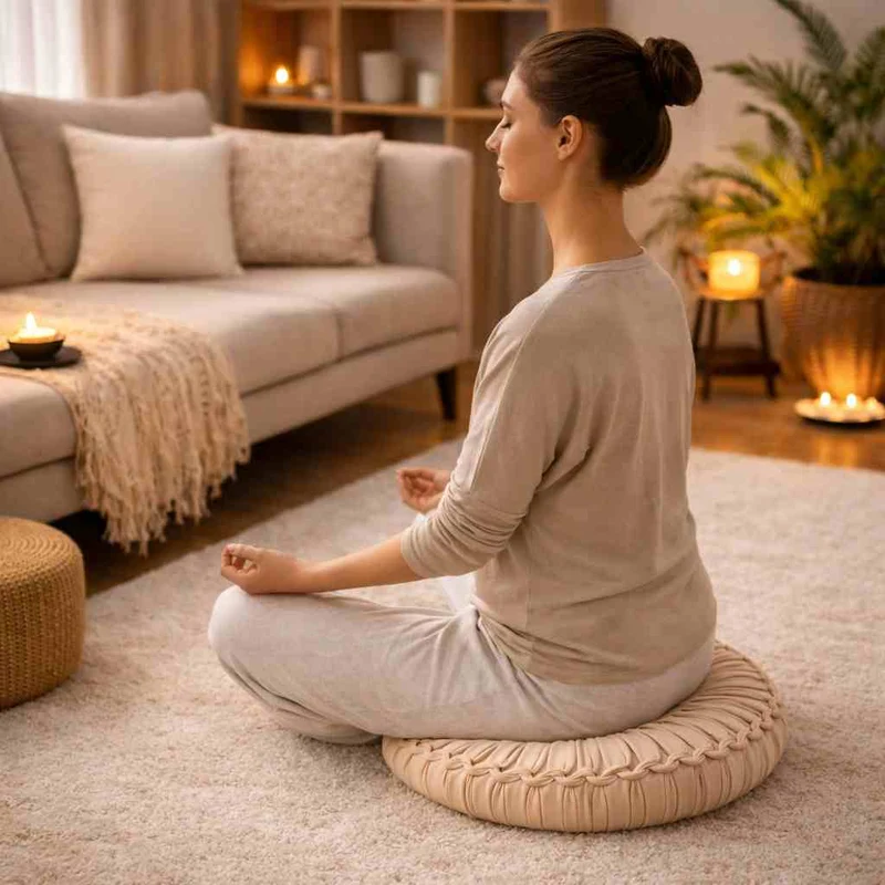 Coussin Yoga Méditation Beige !