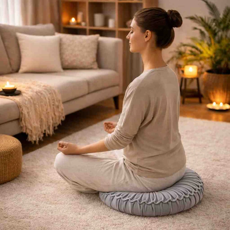 Coussin Yoga Méditation Gris !