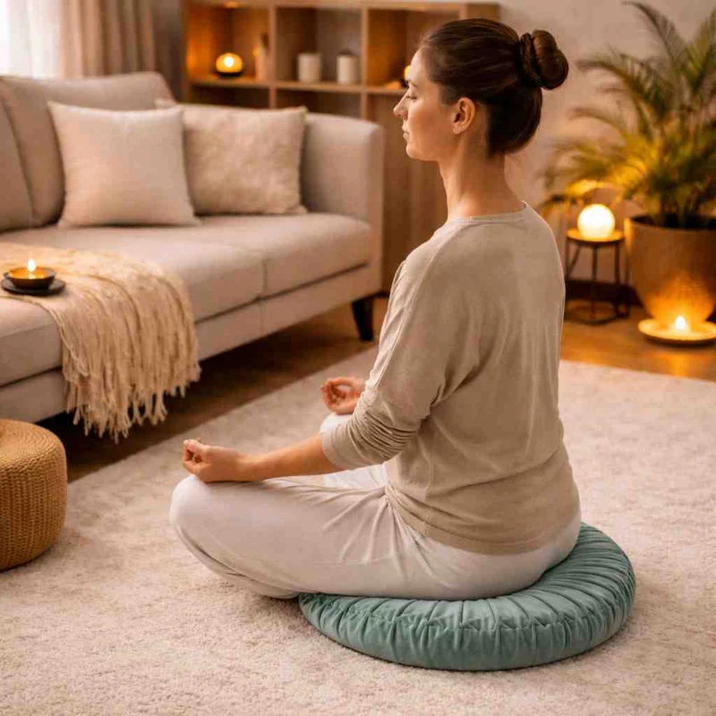 Coussin Yoga Méditation Vert !