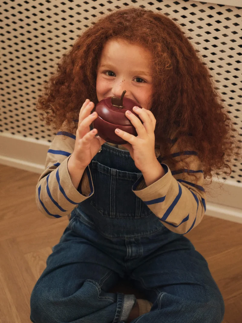 Apple Ceramic Container - Deep Red